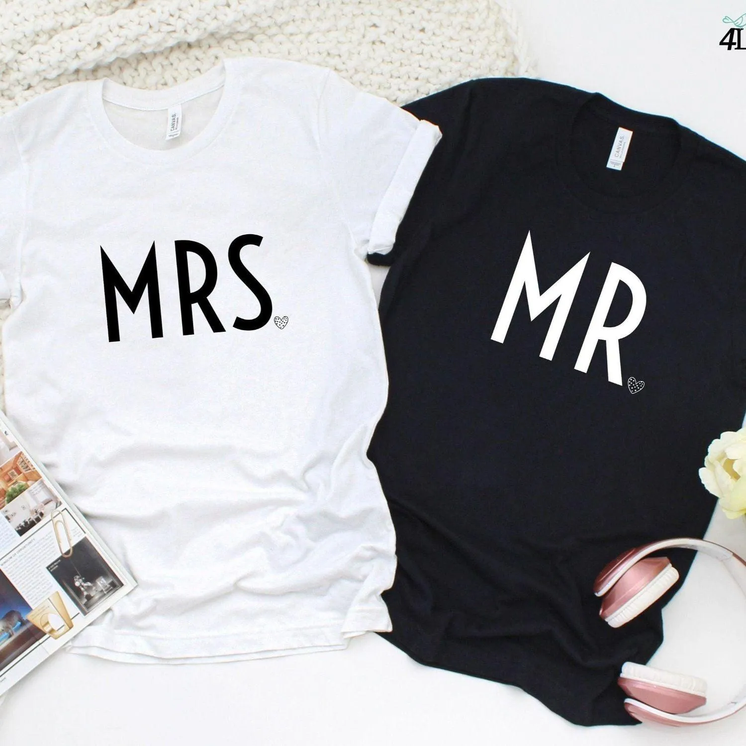 Matching Set - MR & MRS Wedding Gift for Groom & Bride, His & Hers Travel Outfits