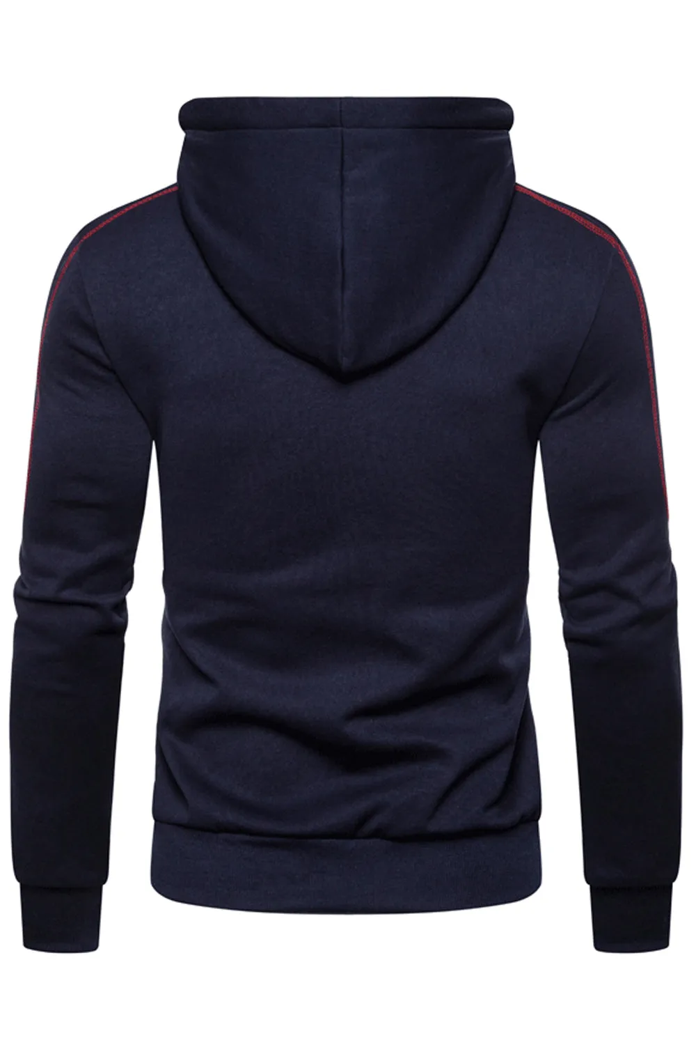 Men Awesome Solid Colored Pocket Styled Thick Long Sleeve Drawstring Zipper Closure Winter Casual Hoodie - MH84260