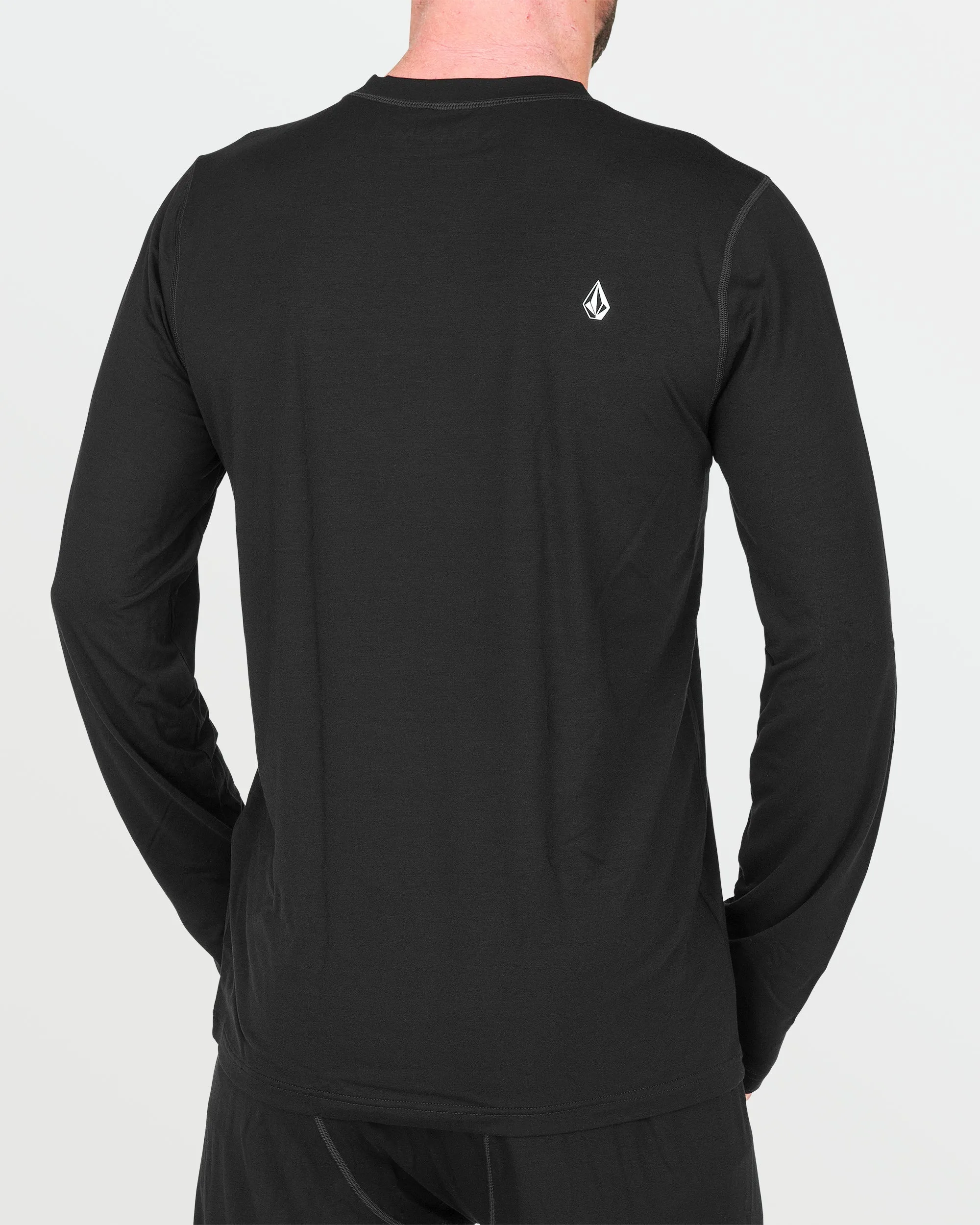 Mens Merino Blend Crew - Black