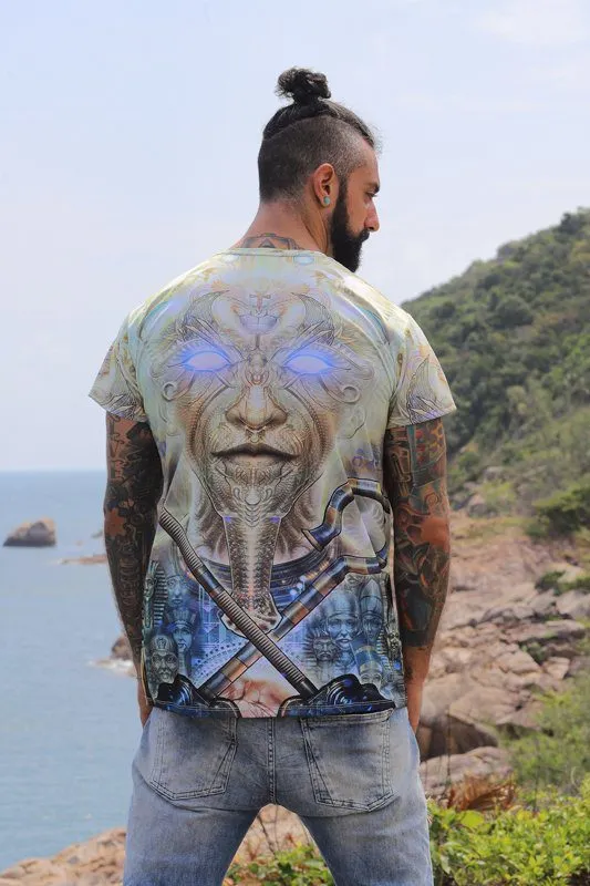 Mens Rave Shirt | Psy Clothing | Sacred Geomery Shirt | Fractal Shirt | Osiris (TS)