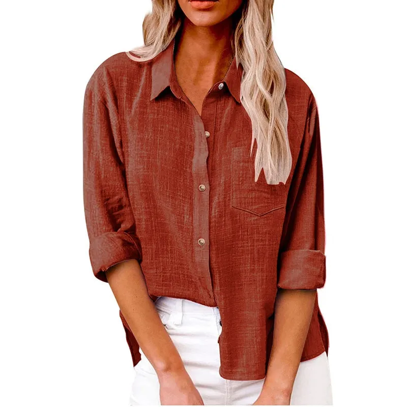 New Solid Casual Loose Shirts