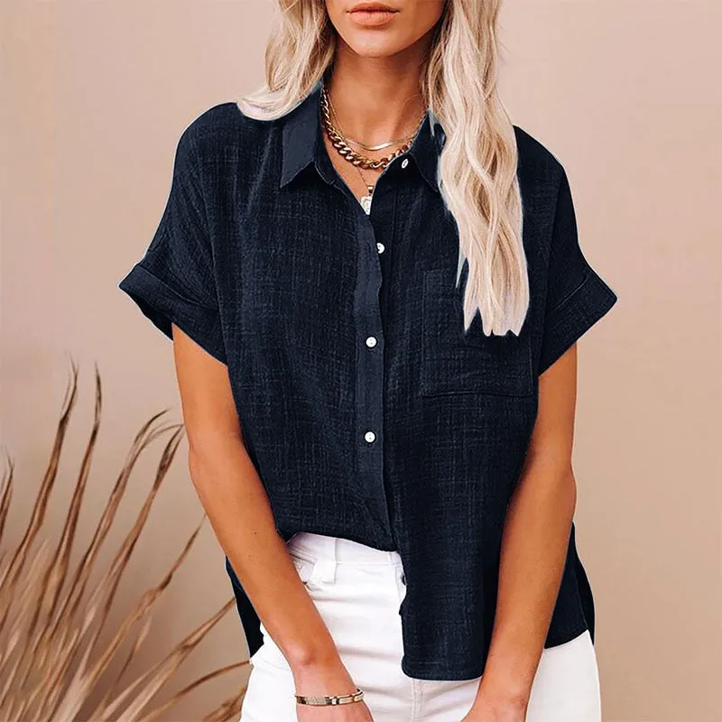 New Solid Casual Loose Shirts