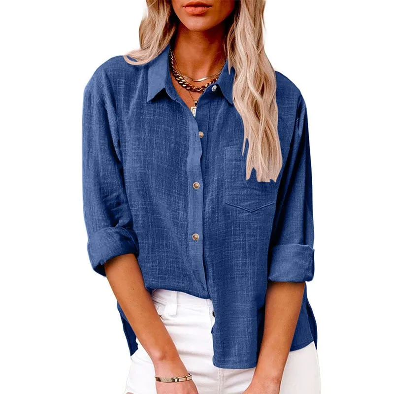 New Solid Casual Loose Shirts