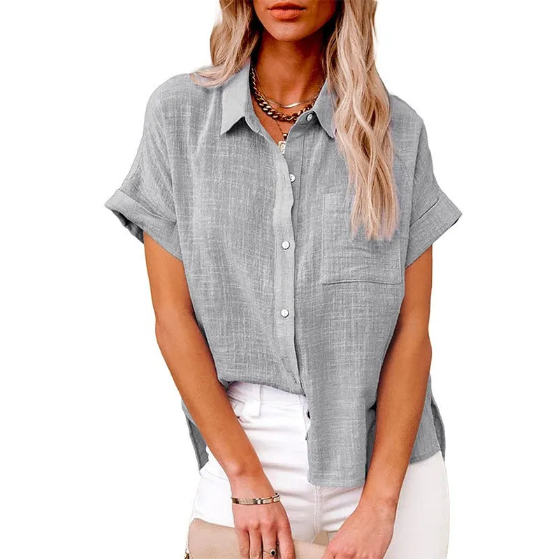 New Solid Casual Loose Shirts