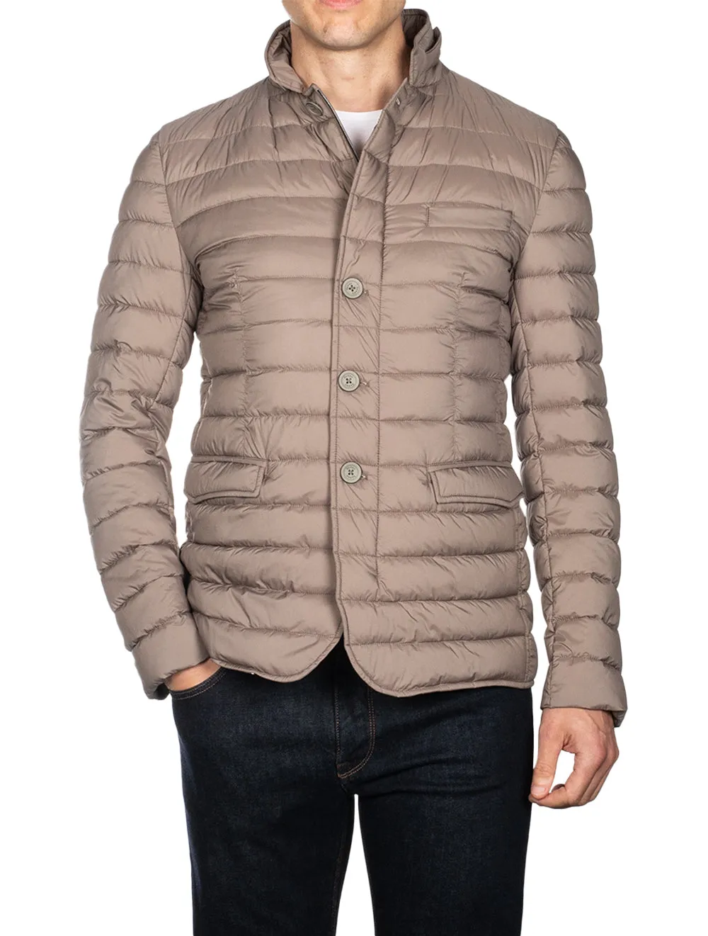 Padded Woven Jacket Grey