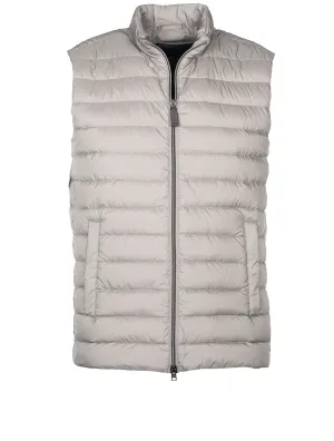 Padded Woven Vest Grey