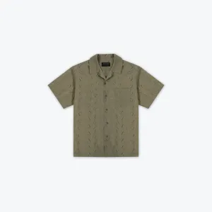 PAISLEY RESORT SHIRT - OLIVE