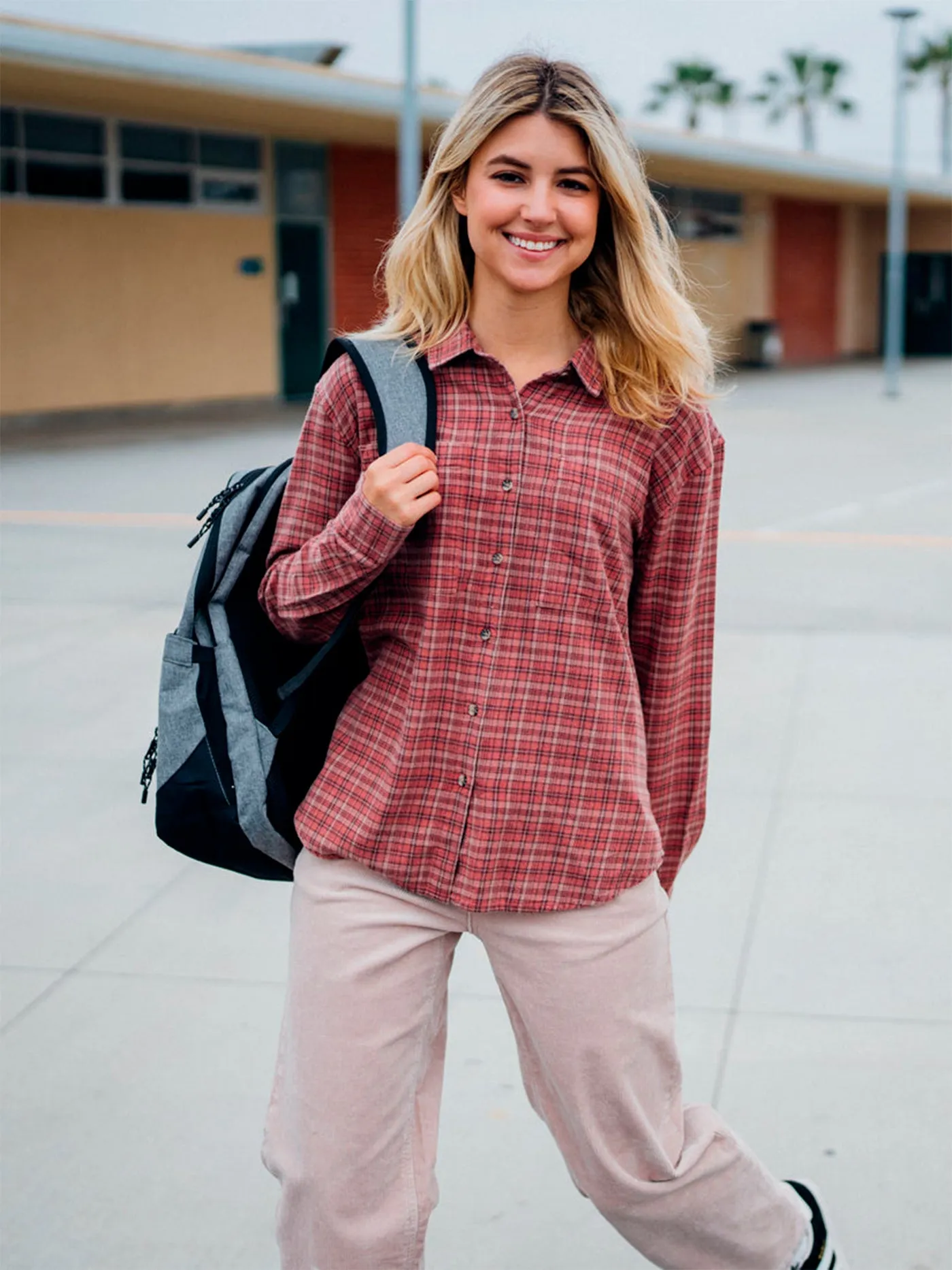 Plaid To Meet U 2 Long Sleeve Buttondown Shirt