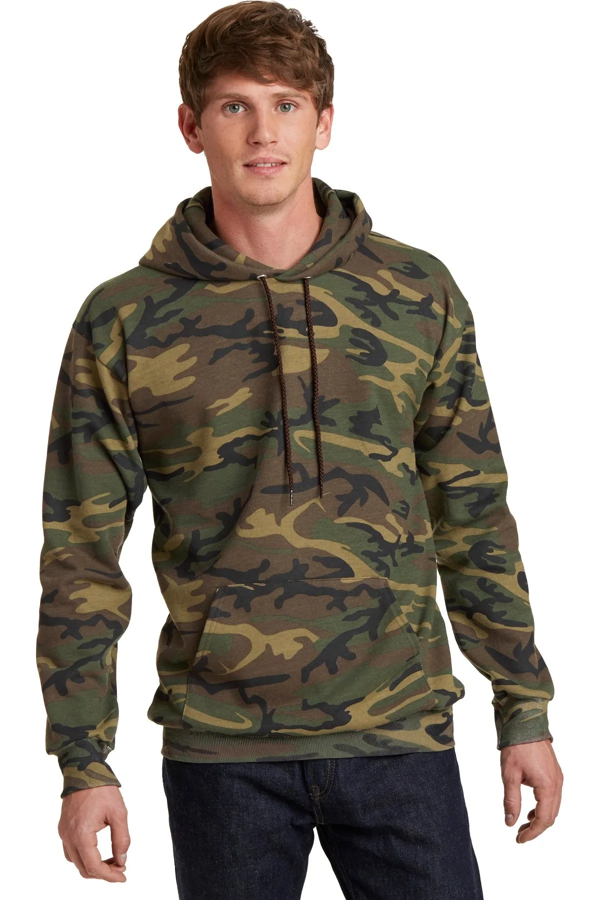 Port & Company Core Fleece Camo Pullover Hooded Sweatshirt. PC78HC