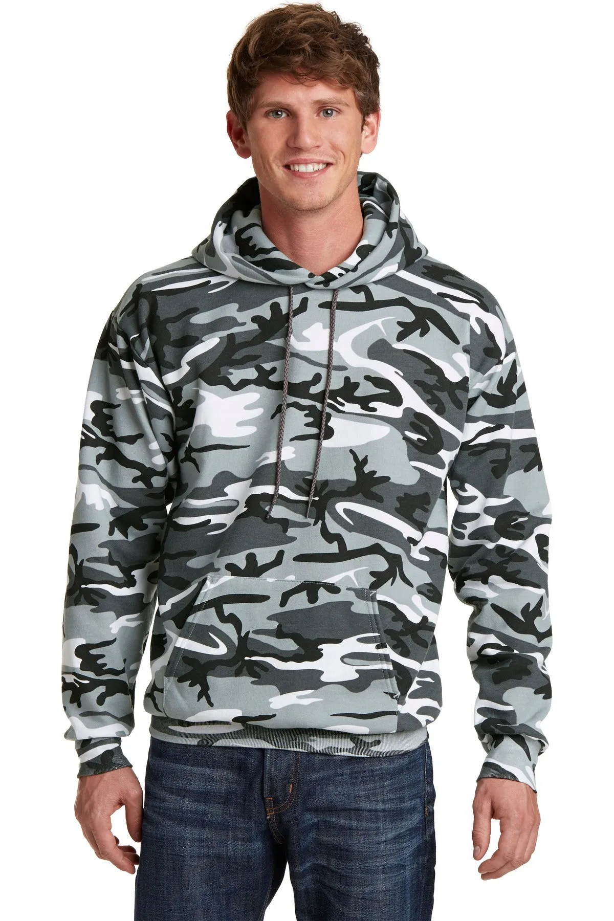 Port & Company Core Fleece Camo Pullover Hooded Sweatshirt. PC78HC