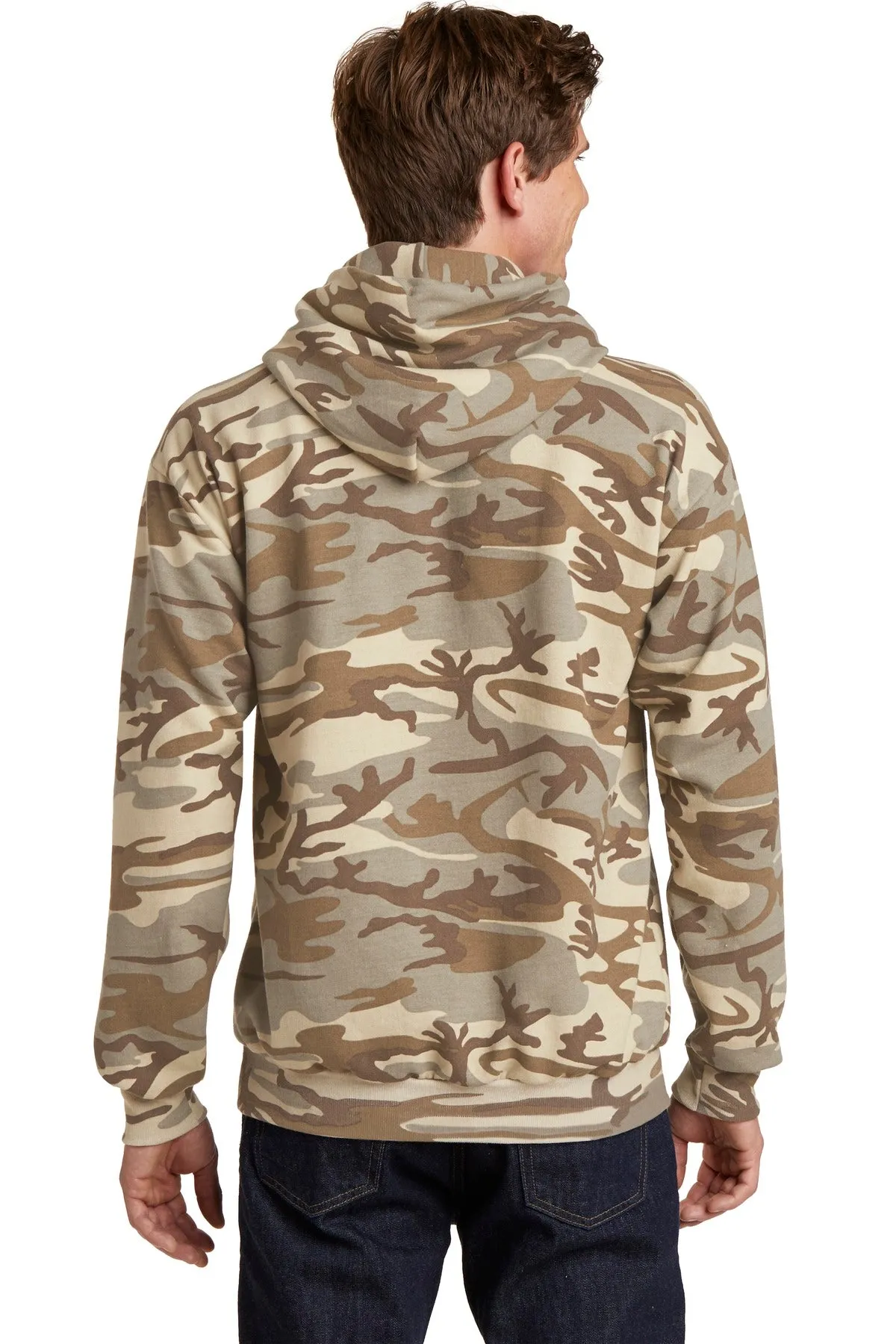 Port & Company Core Fleece Camo Pullover Hooded Sweatshirt. PC78HC