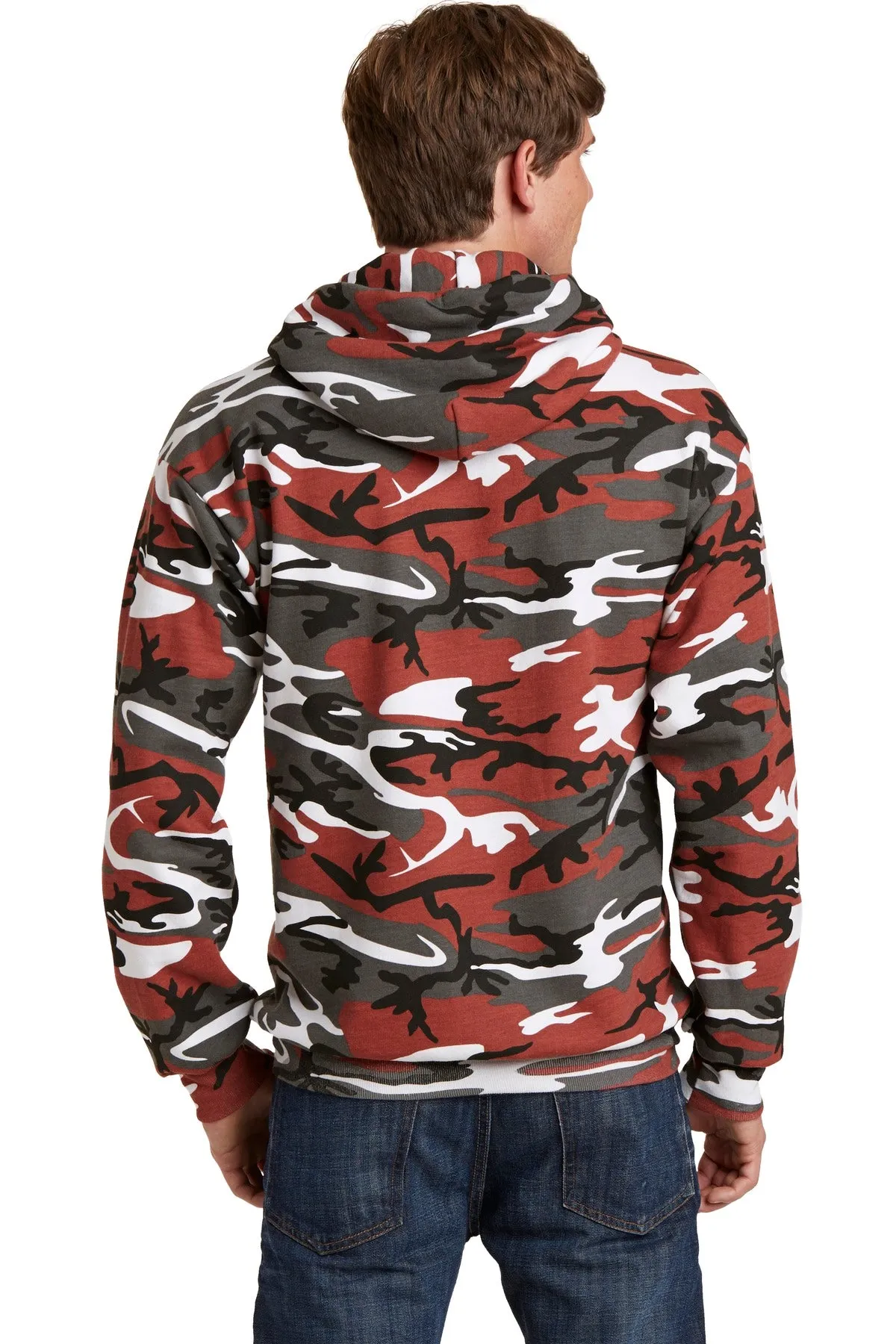 Port & Company Core Fleece Camo Pullover Hooded Sweatshirt. PC78HC