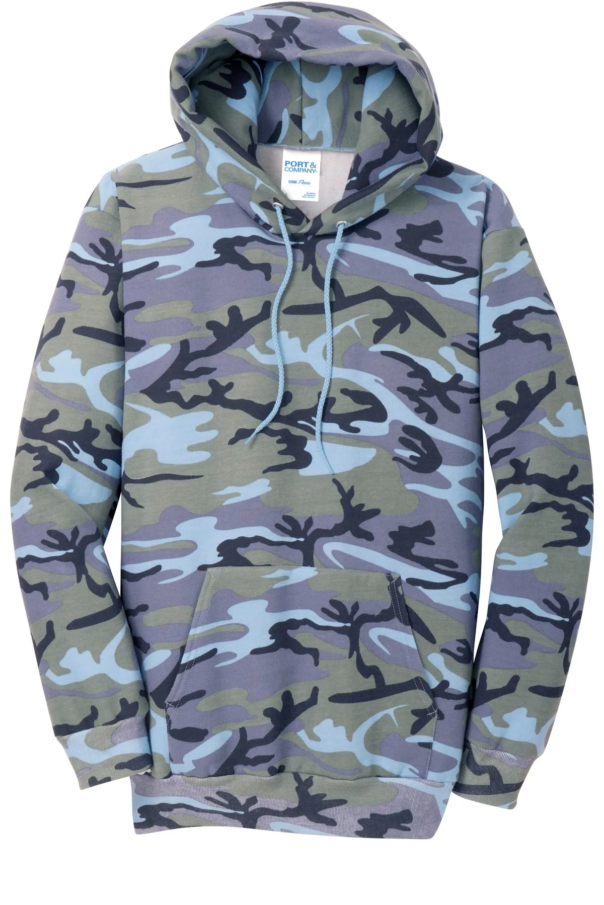 Port & Company Core Fleece Camo Pullover Hooded Sweatshirt. PC78HC