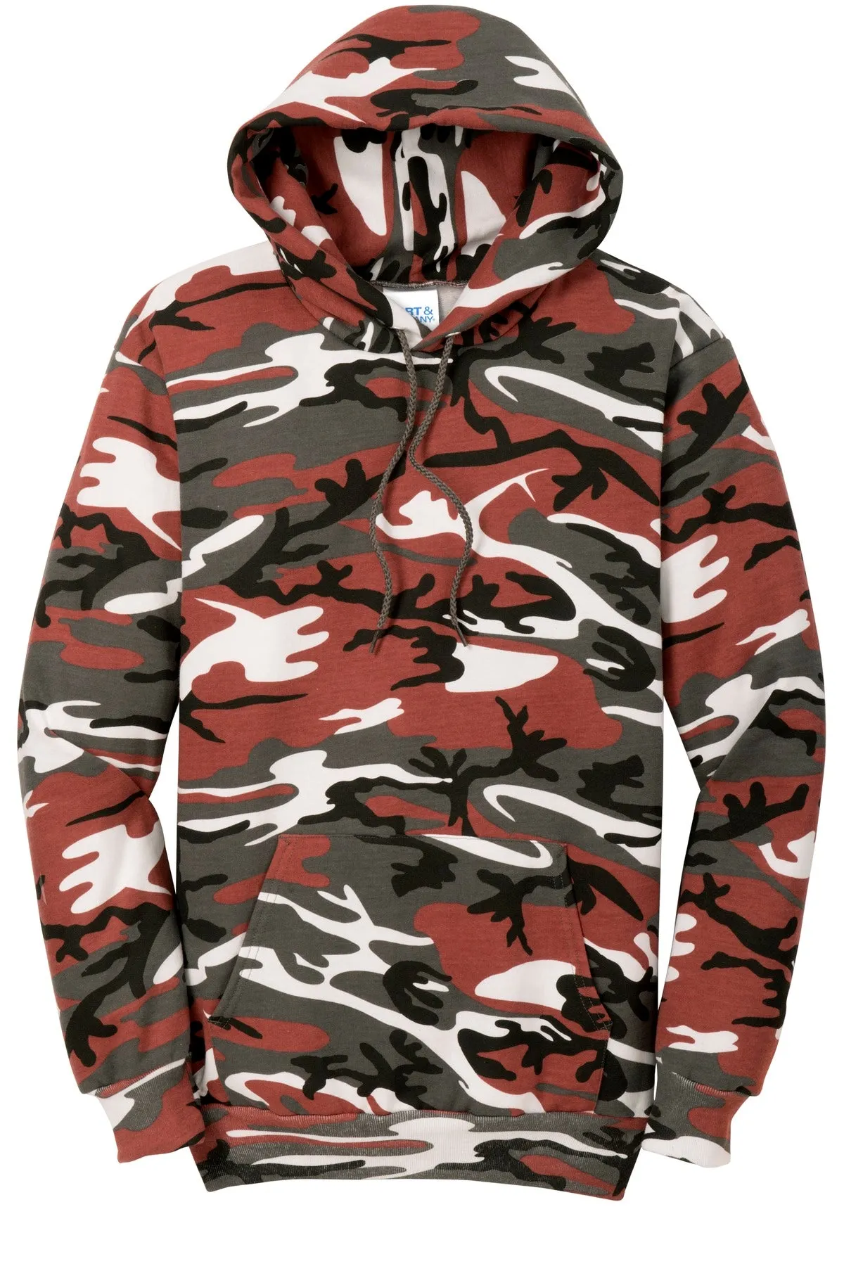 Port & Company Core Fleece Camo Pullover Hooded Sweatshirt. PC78HC