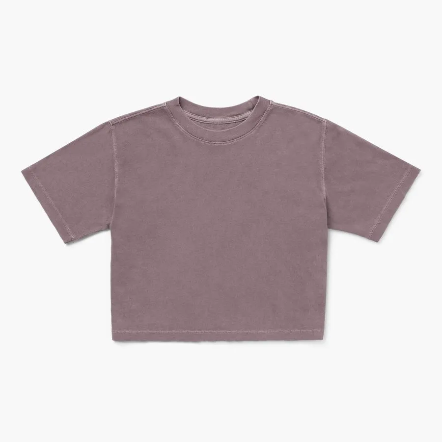 Relaxed Crop Tee (Plum Smoke)