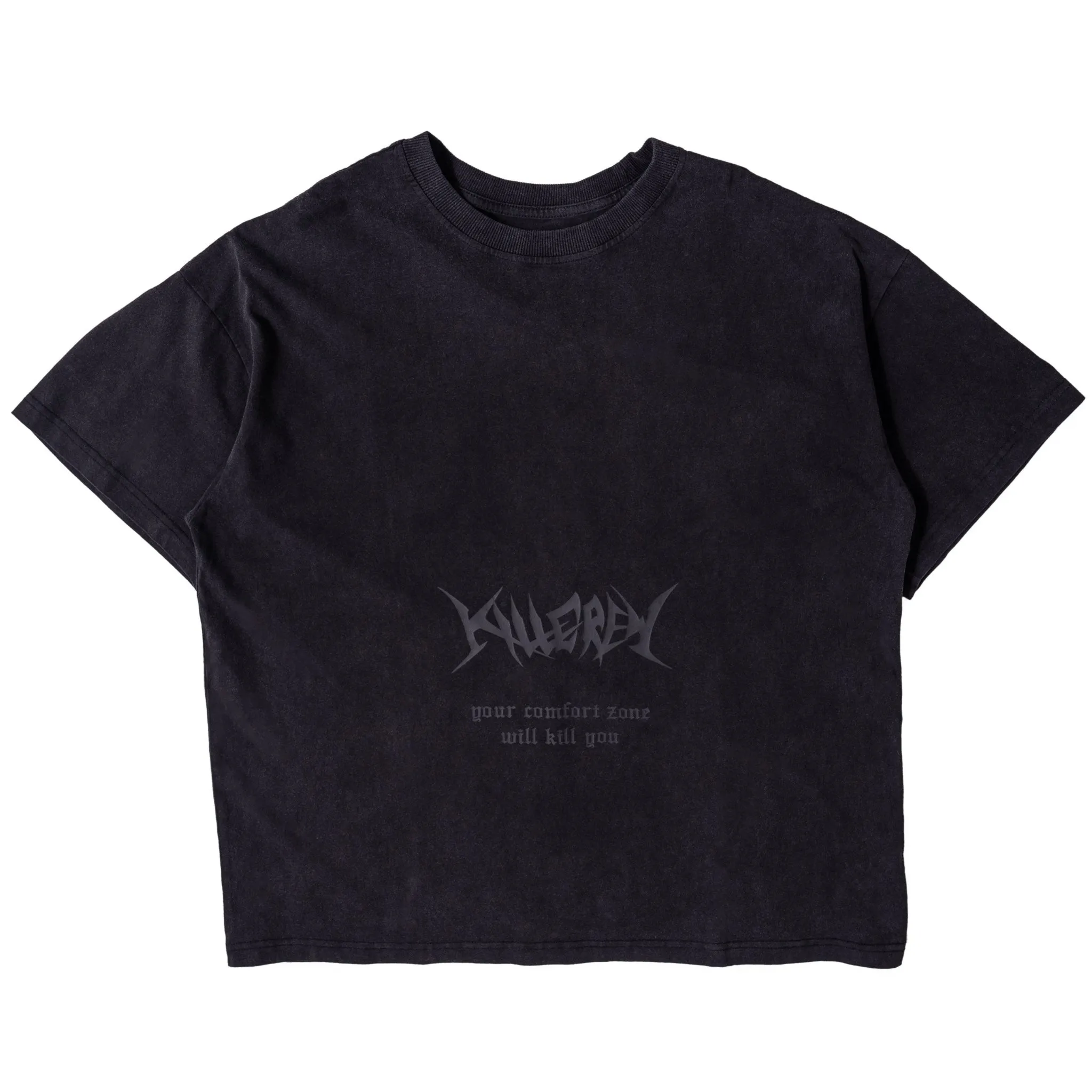 RELAXED FIT "COMFORT ZONE" T-SHIRT - BLACKOUT