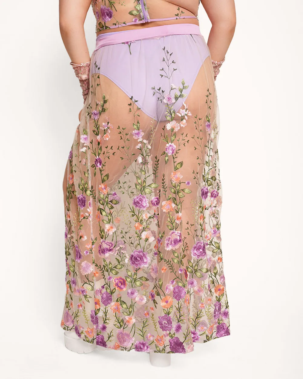 Secret Pathways Floral Maxi Skirt