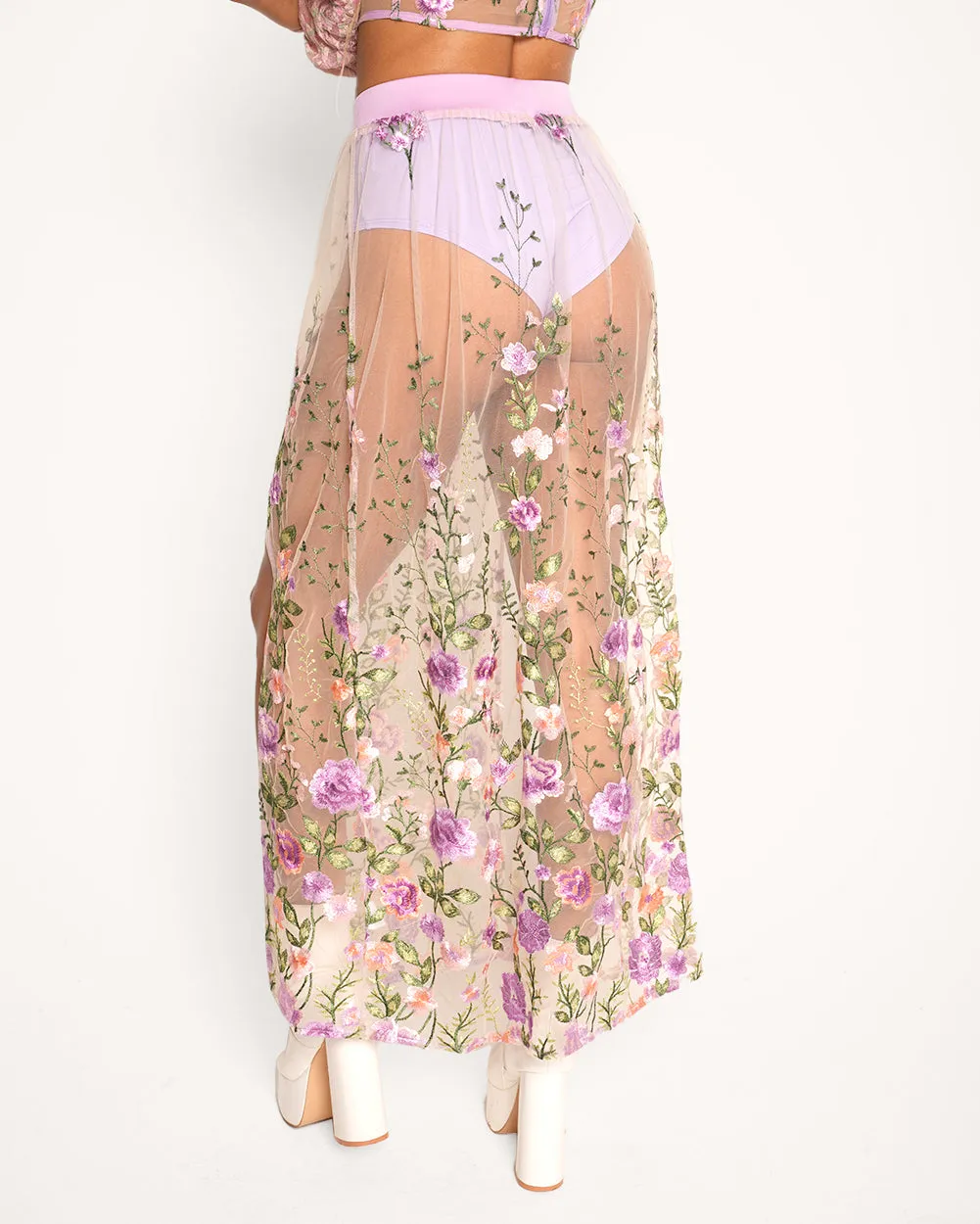 Secret Pathways Floral Maxi Skirt