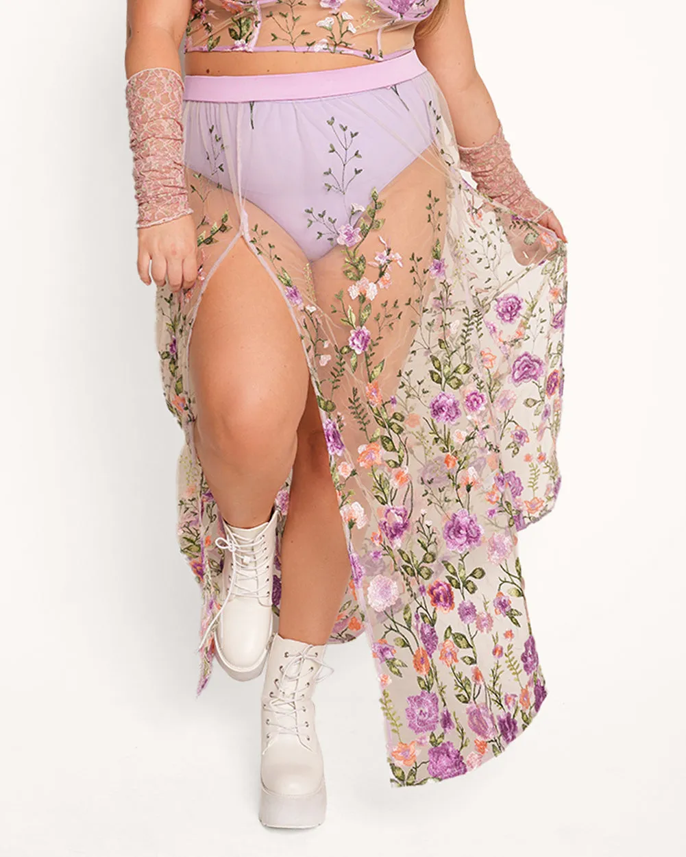 Secret Pathways Floral Maxi Skirt