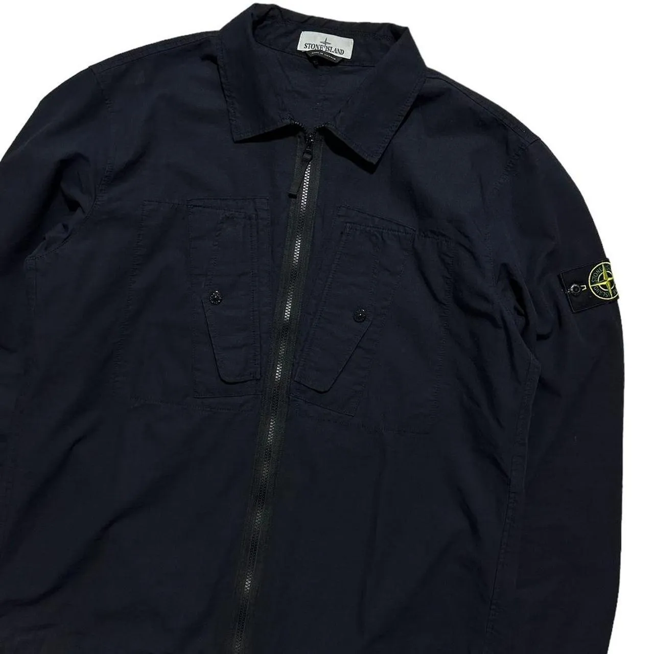 Stone Island Navy Double Pocket Overshirt