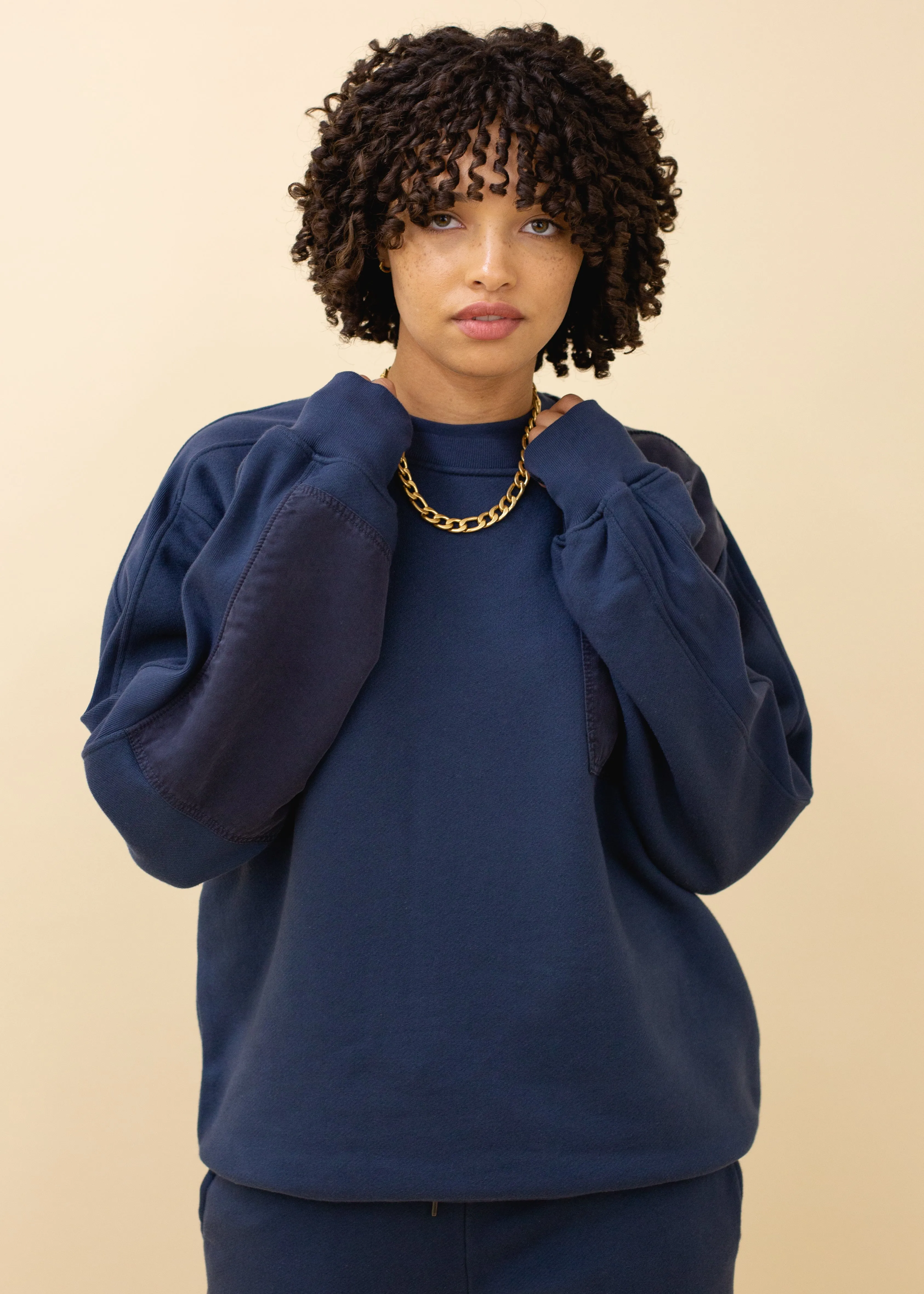 Tencel Patch Crewneck