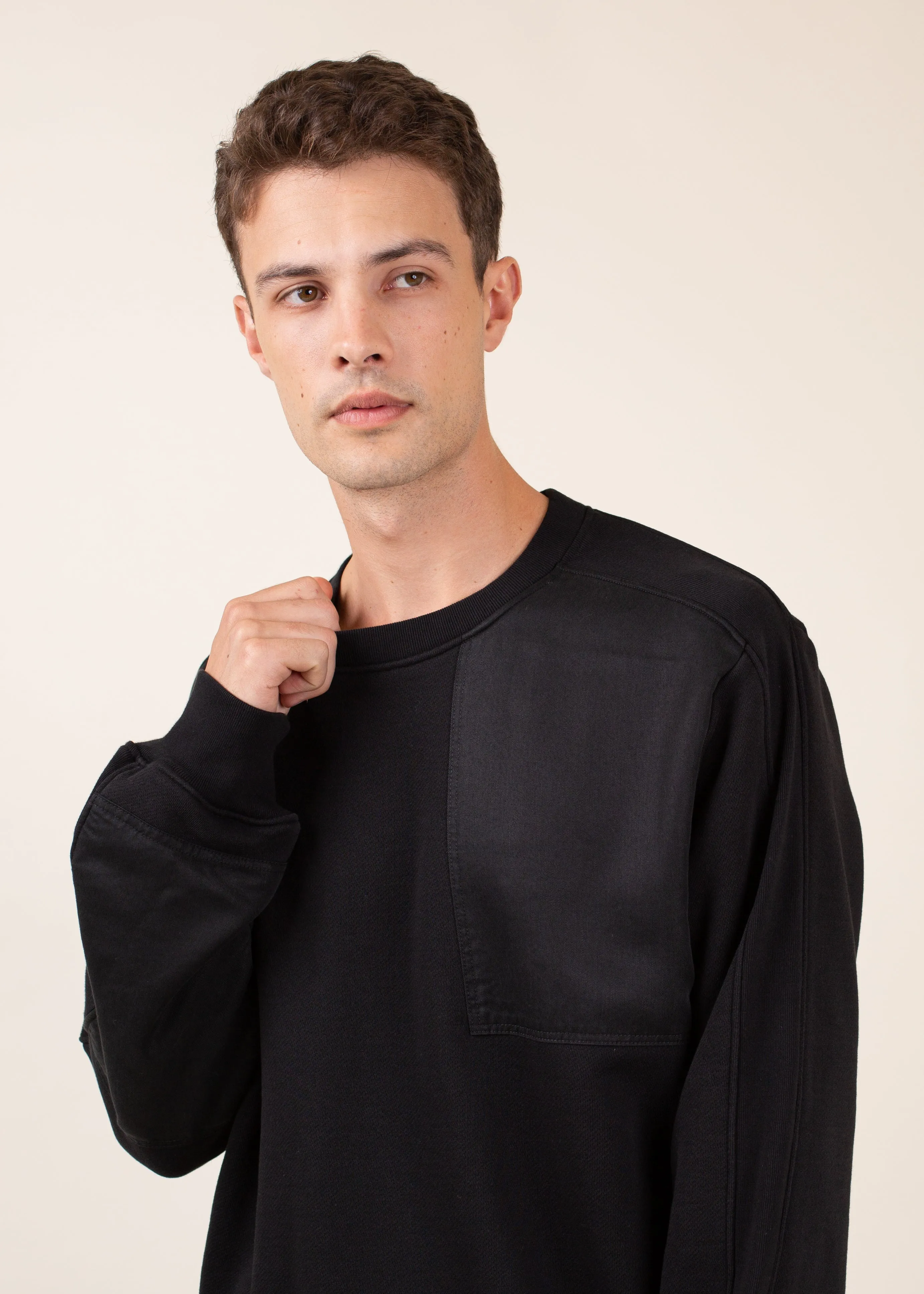 Tencel Patch Crewneck