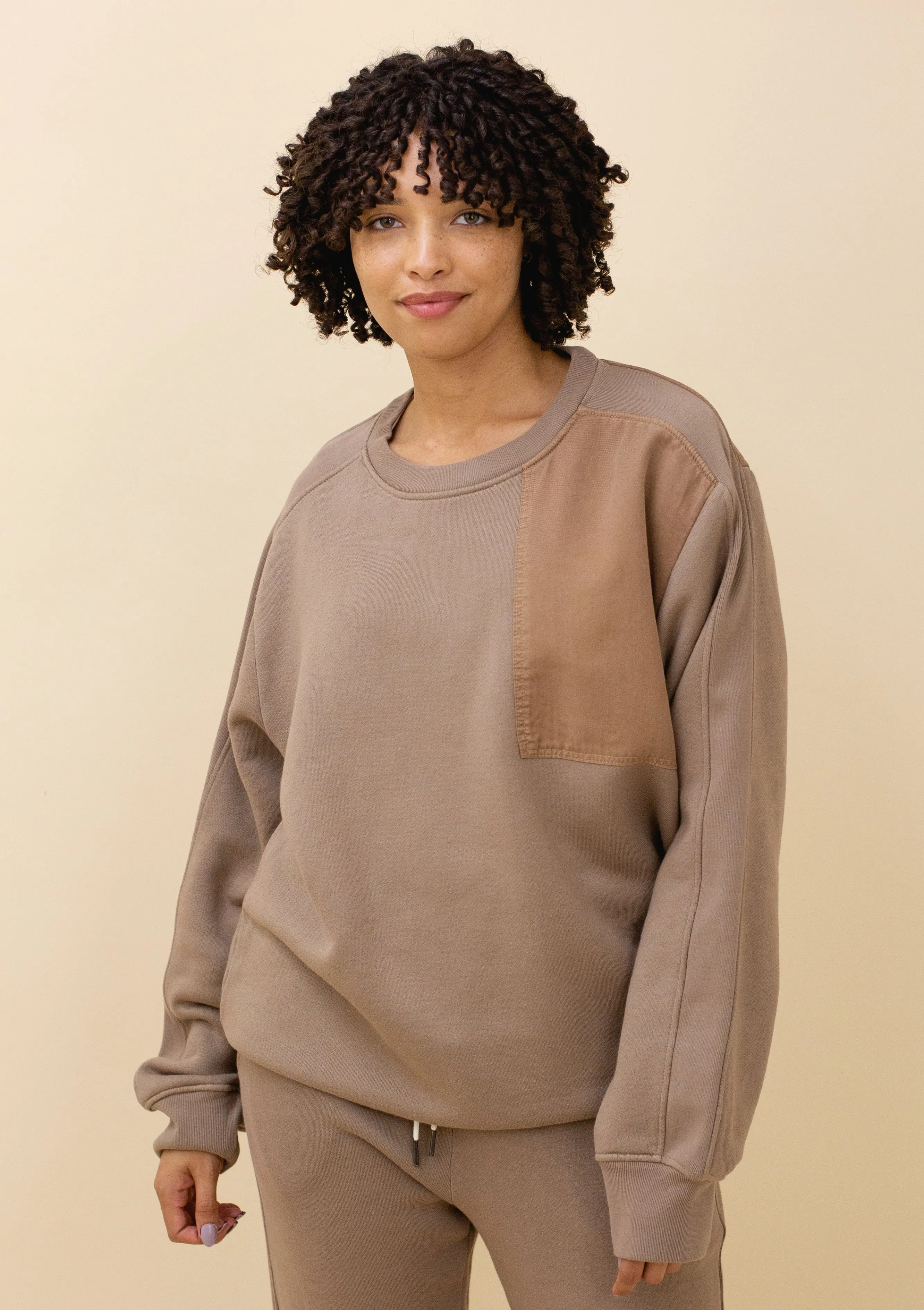 Tencel Patch Crewneck