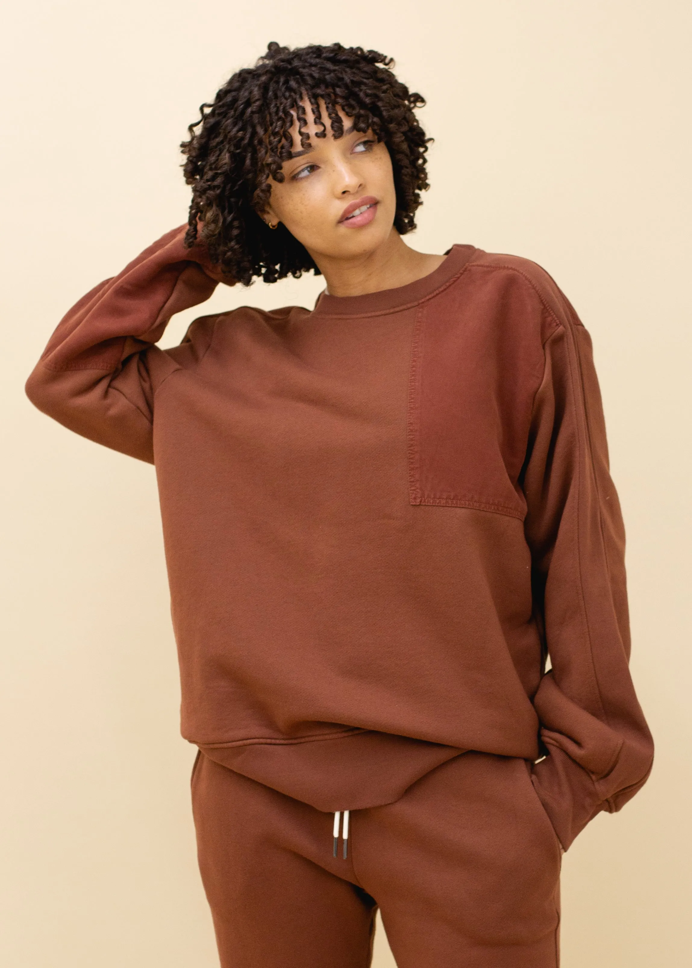 Tencel Patch Crewneck