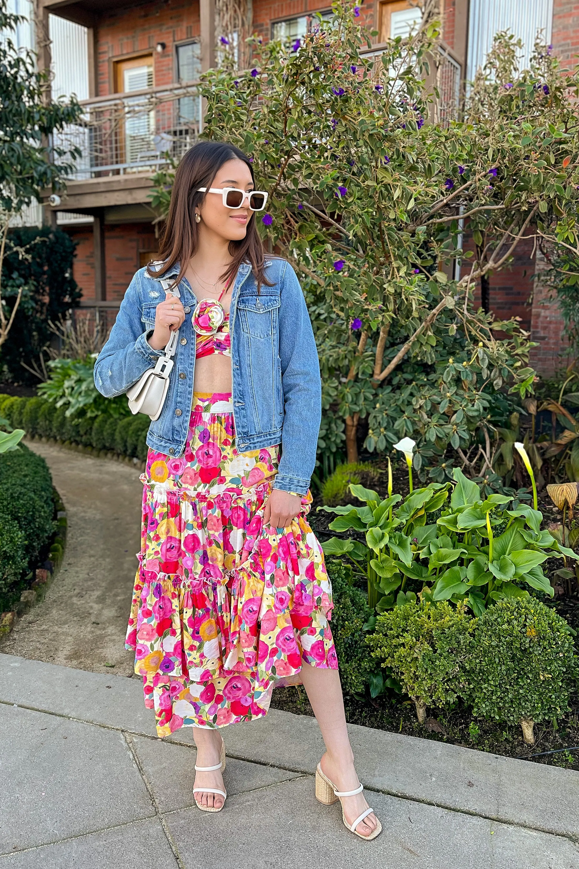 The Take Me Away Floral Print Maxi Skirt