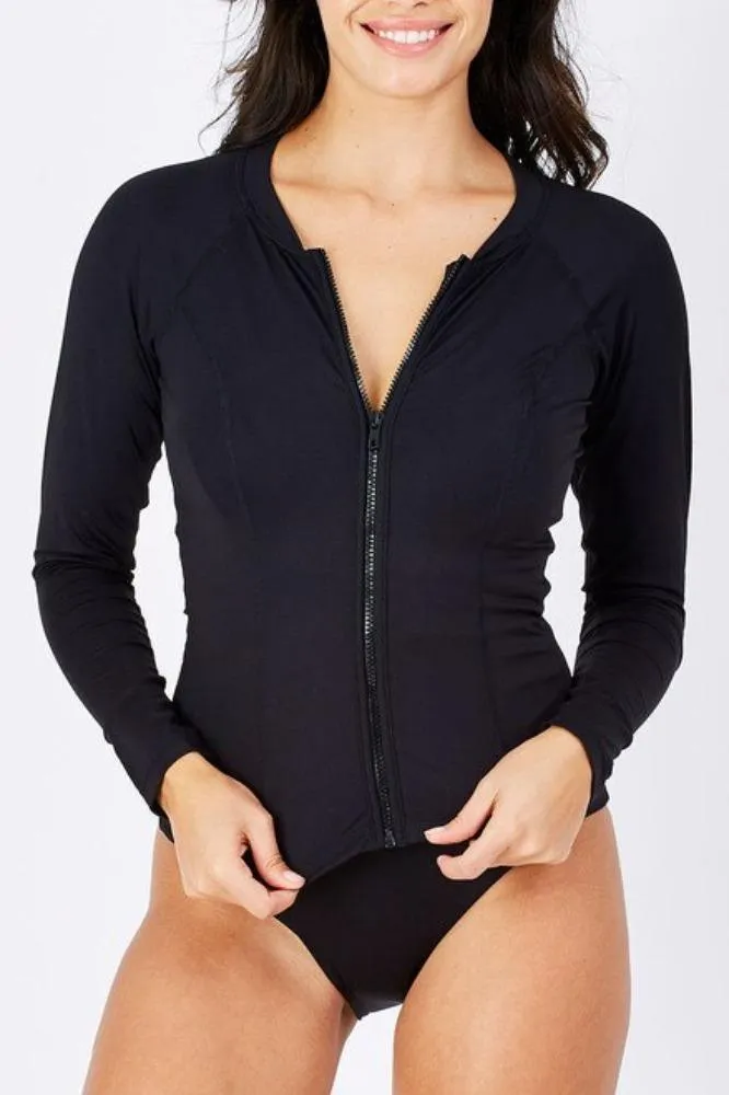 TO5283PK Niptuck Long Sleeve Balck Rash Vest