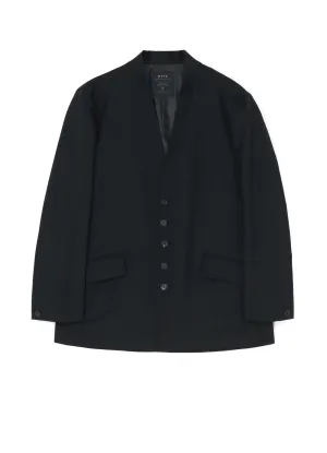 T/W GABARDINE COLLARLESS JACKET