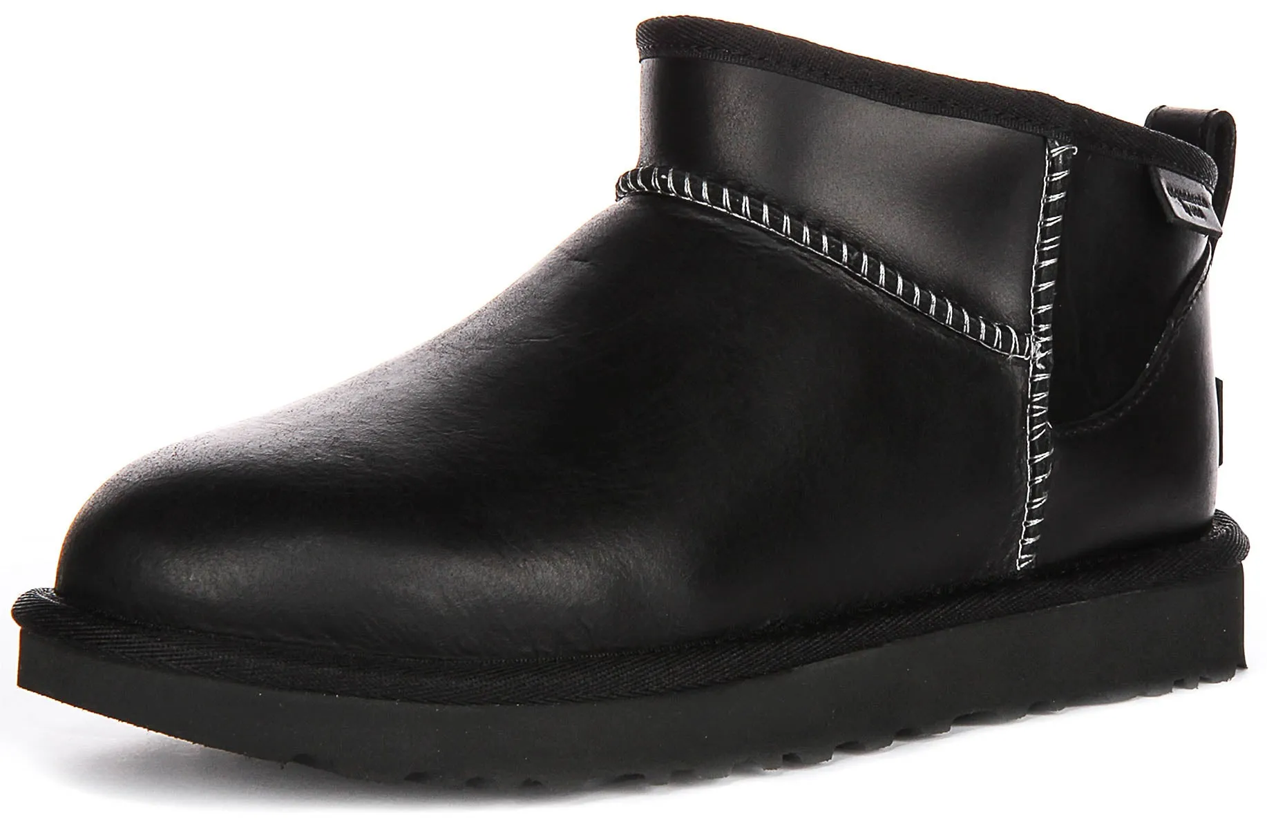 Ugg Australia Ultra Mini Leather In Black For Women