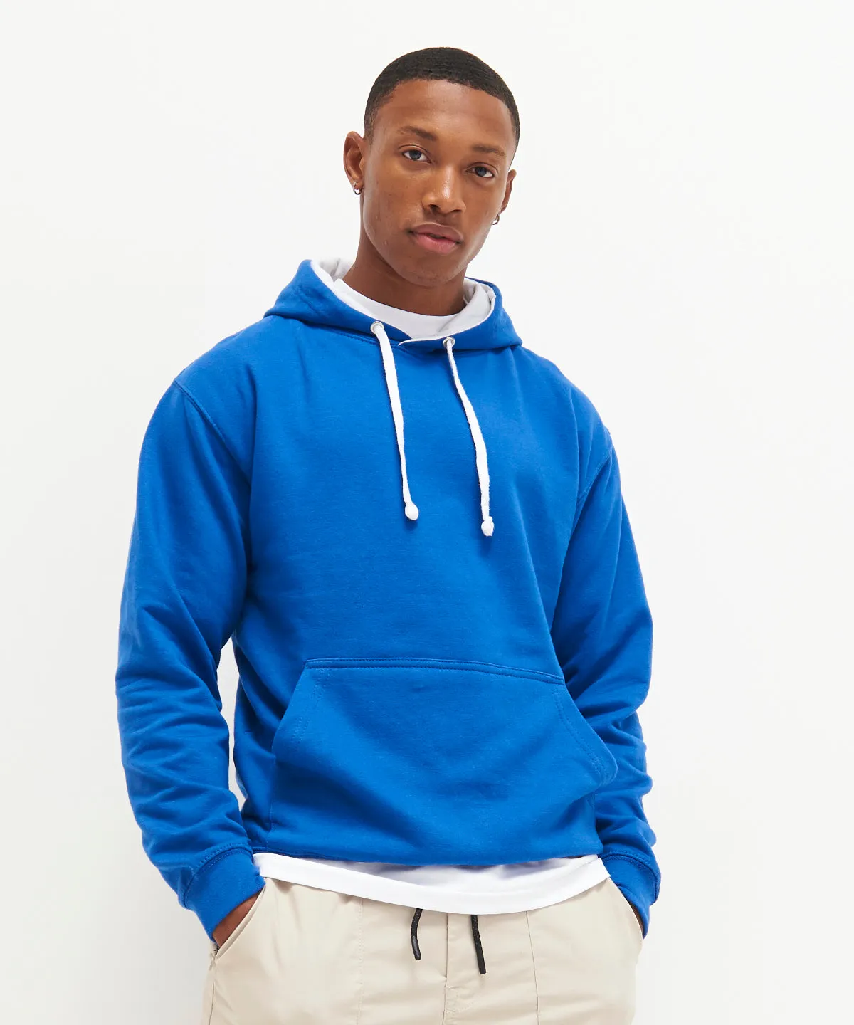 Varsity hoodie | Jet Black/Sapphire Blue