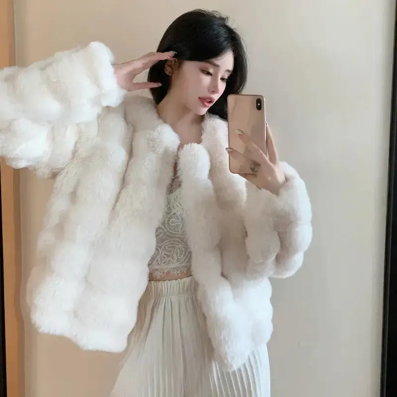 Velvet Eco-friendly Fur Coat