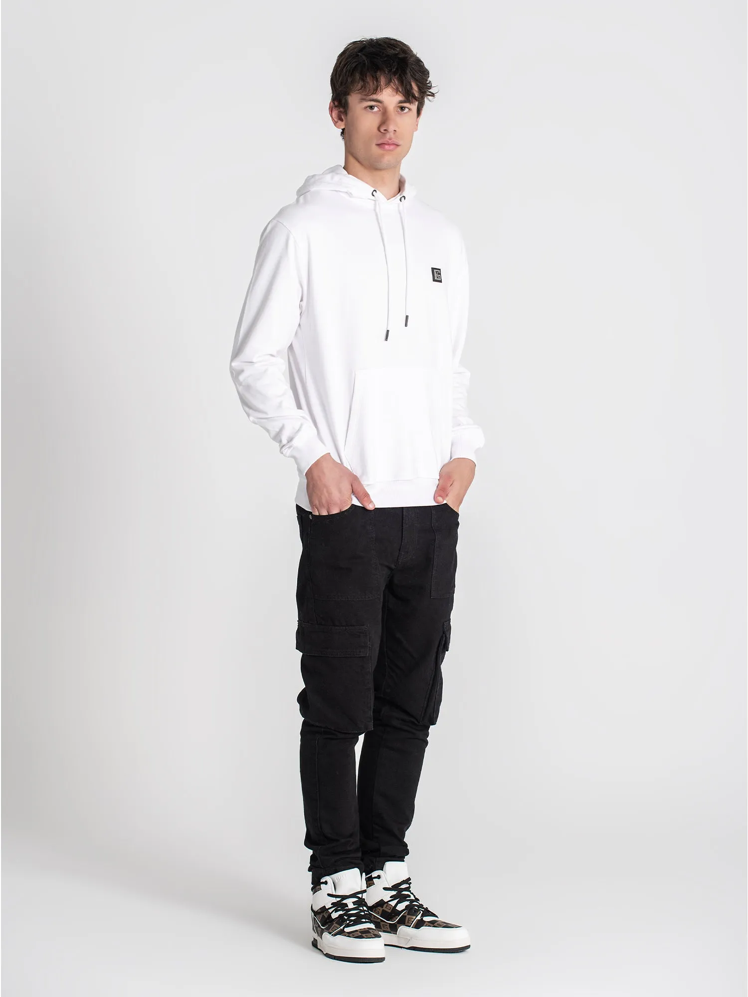 White Alert Hoodie