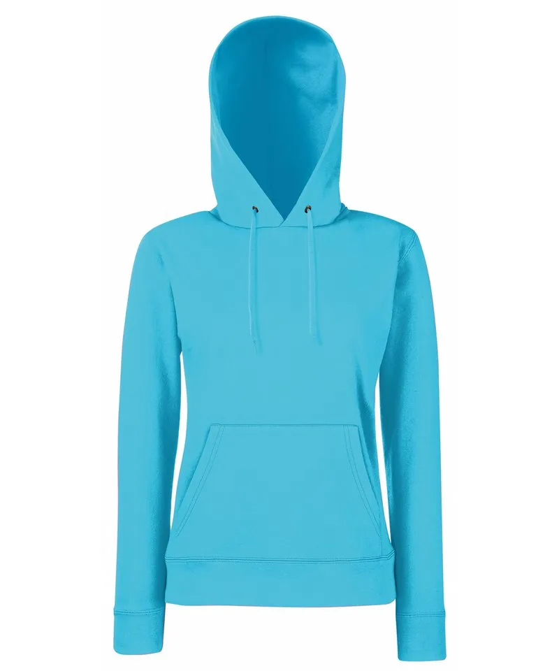 Womens Classic 80/20 hooded sweatshirt | Azure Blue